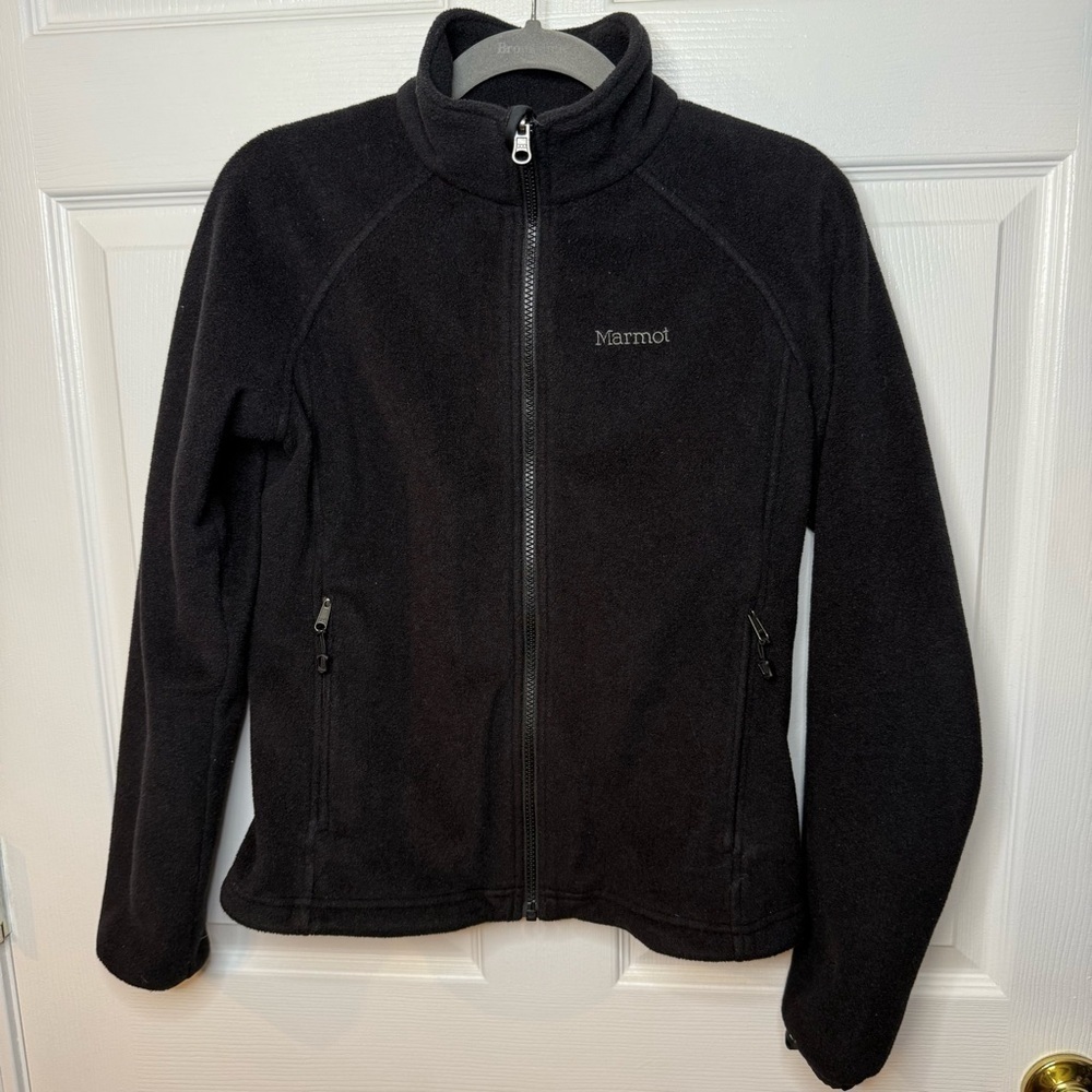 Marmot Black Fleece Jacket Outdoor Ready Essential Womens Size Small GUC